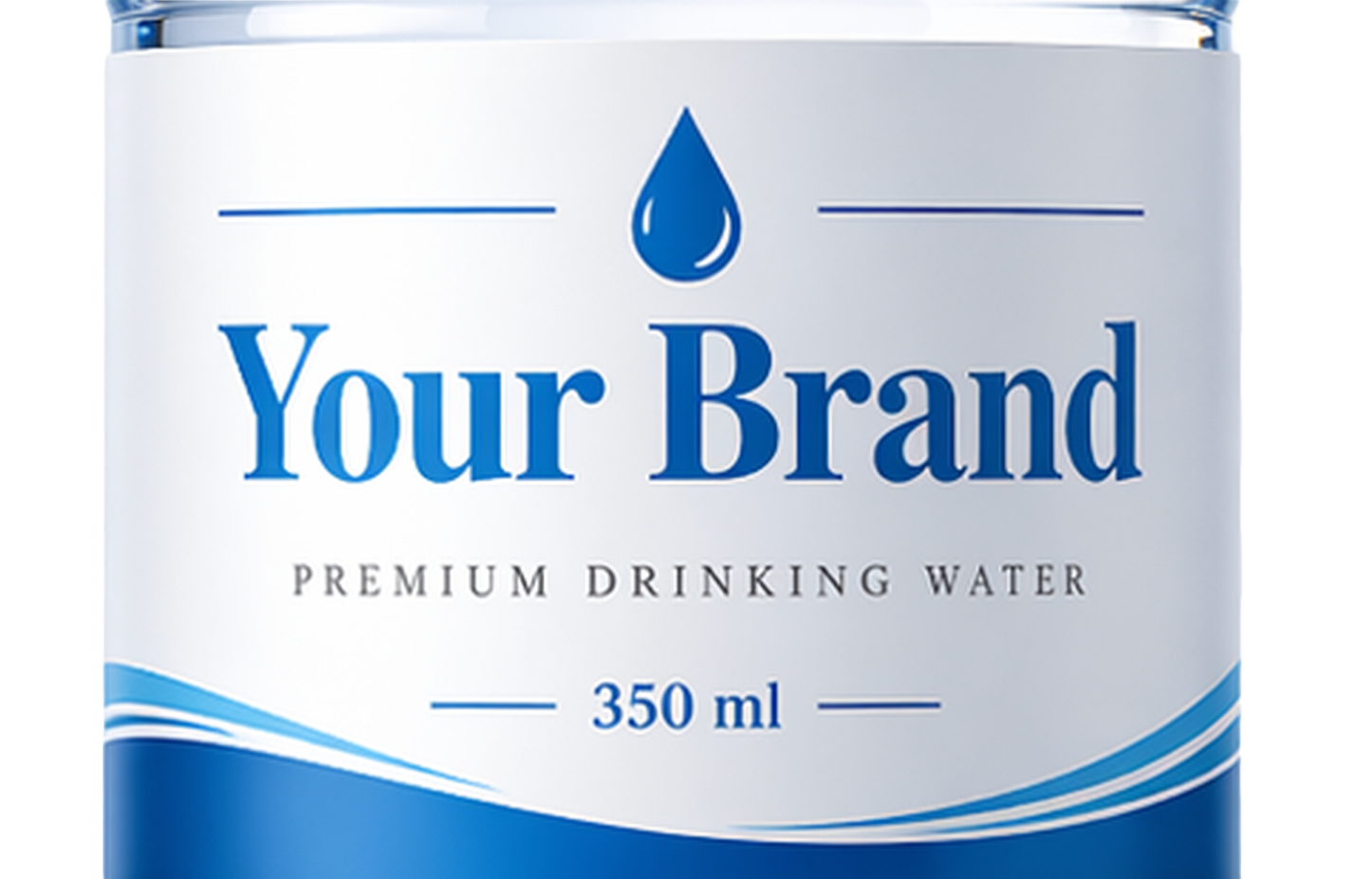 Custom private-label artwork on PET bottle
